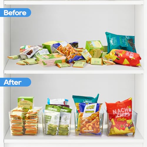 Clear Plastic Storage Bins (4 Count)
