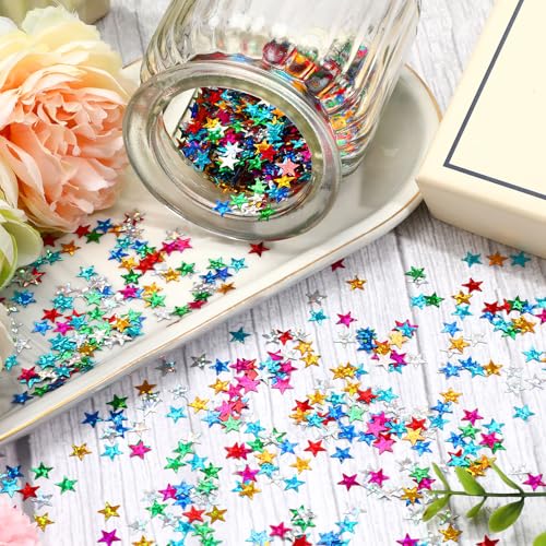 Rainbow Star Confetti Glitter Star Confetti Party Supplies