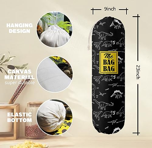 Dinosaur Pattern Grocery Bags Holder