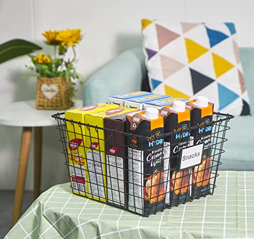 4 Pack【Extra Large】 Wire Handmade Storage Basket for Organizing Household Goods