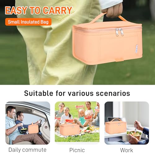 NOL Small Lunch Bag Mini Lunch Box Insulated Lunch Bag for Men