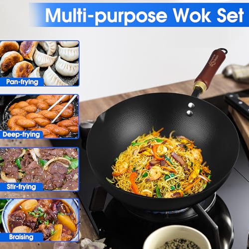 10 Inch Carbon Steel Wok For Electric