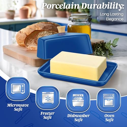 Large Ceramic Butter Dish with Lid