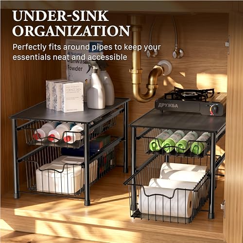 Stackable Sliding Basket Organizer Drawer