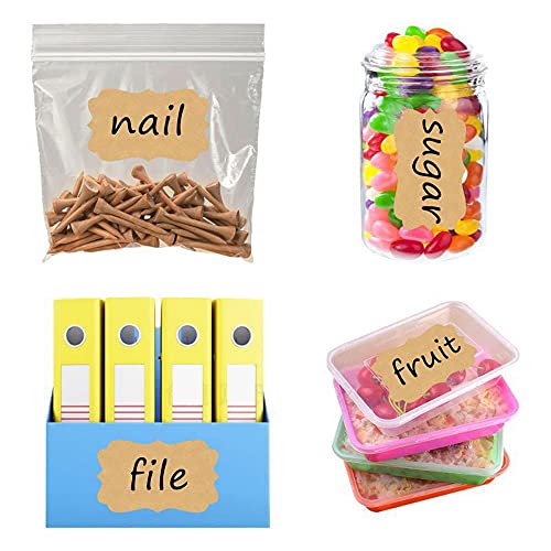 300 Pcs Self Adhesive Gift Tags Name Jar Labels Stickers (300 Count)