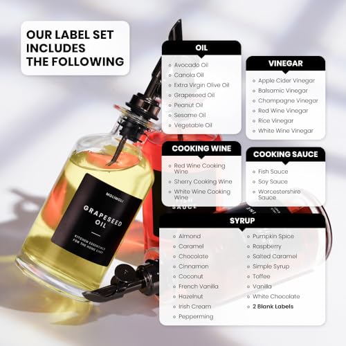 Olive Oil Dispenser Bottle for Kitchen With Weighted Pourer (4 Count)