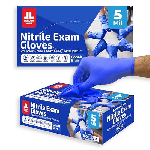 Cobalt Blue 5 Mil Nitrile Exam Gloves Disposable Latex Free