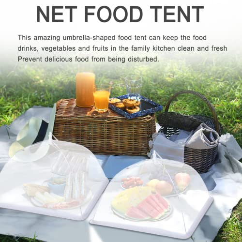 4Pcs Mesh Food Cover Tent Umbrella Pop Up Outside Outdoor Party Net
