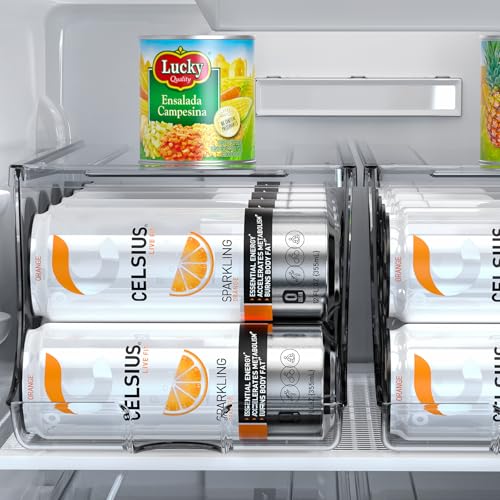 4 Pack Skinny Can Organizer for Refrigerator (2 Count)