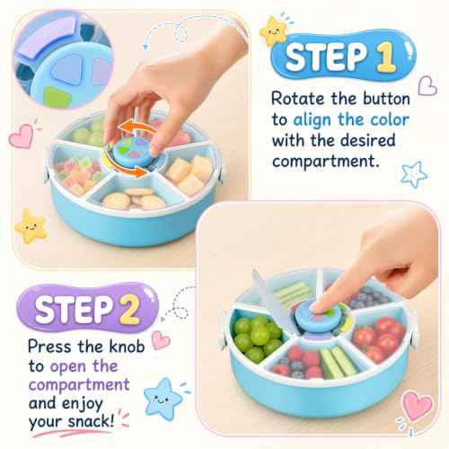 Kids' Rotating Snack Container Set