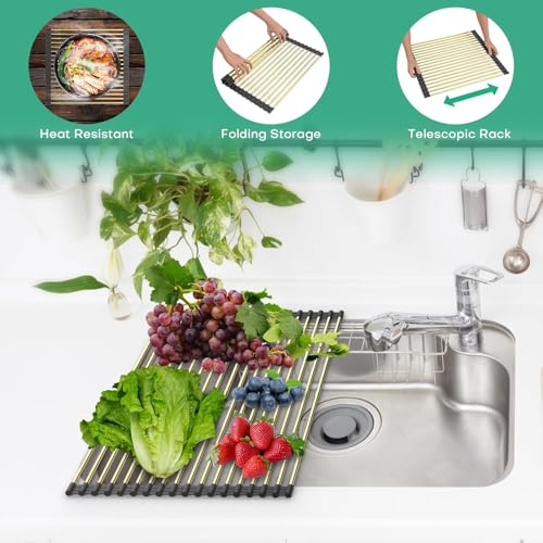 Expandable Roll Up Dish Drying Rack