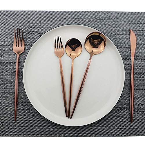 Rose Gold Silverware Set (4 Count)
