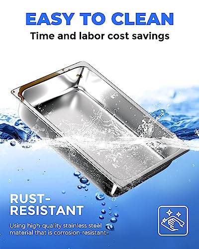 Stainless Steel Steam Table Hotel Pan Set 1 (6 Count)