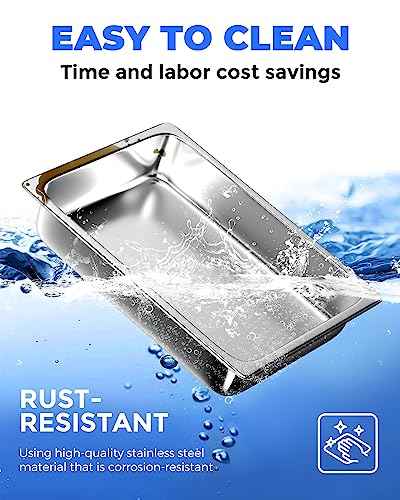 Stainless Steel Steam Table Hotel Pan Set 1 (6 Count)