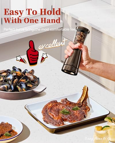 Electric Salt and Pepper Grinder Set with Storage Base (2 Count)