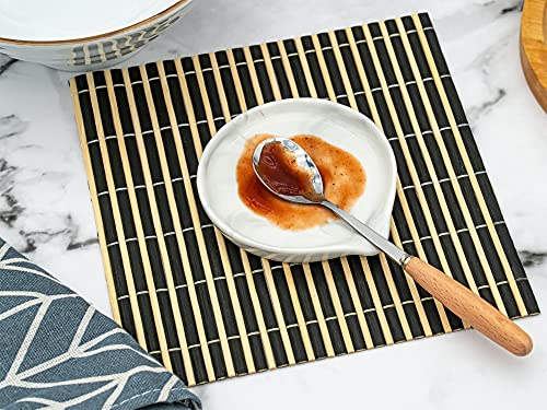 Spoon Rest Ceramic Spoon Rest for Kitchen Counter Dishwasher Safe Marble Decor Spoon Holder for Kitchen