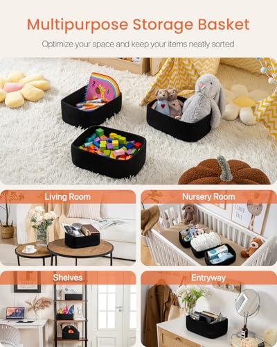Small Woven Storage Basket for Organizing (3 Count)