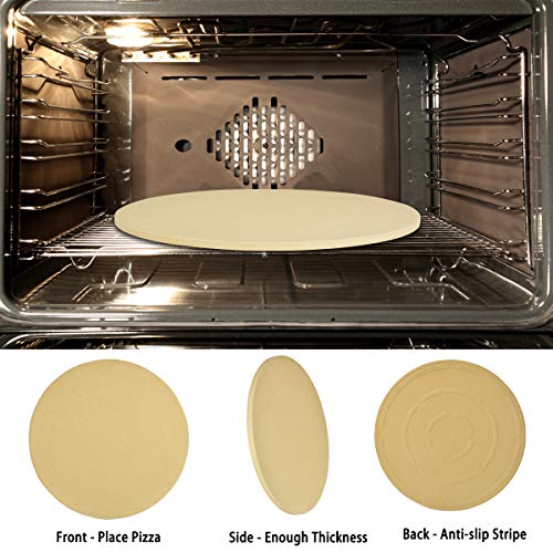 15" Round Pizza Stone for BBQ Oven Grill