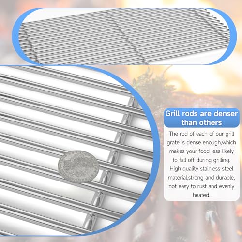 18.7'' x 33.3'' Stainless Steel Cooking Grates for Weber Genesis