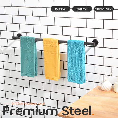 32 Inch Bathroom Towel Bar Bath Towel Rack Kitchen Towel Holder Long Towel Rails Wall Mounted SUS304 Stainless Steel Oil Rubbed Bronze AN4001ORB
