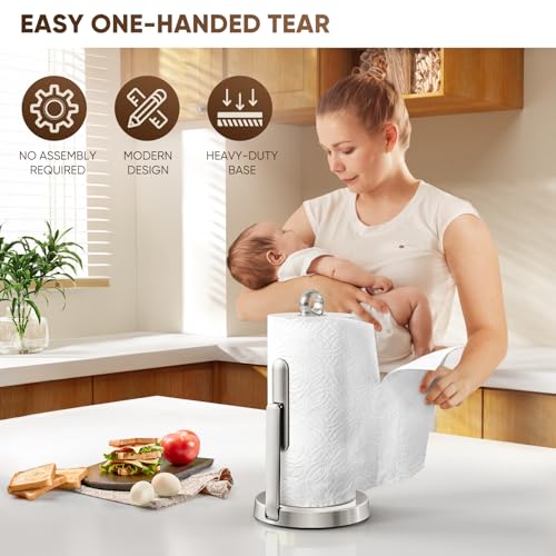 Heavy Duty Paper Towel Holder with Tension Arm
