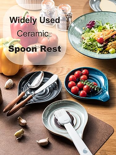 Spoon Rest Ceramic Spoon Holder for Stove Top Large Spatula Rest