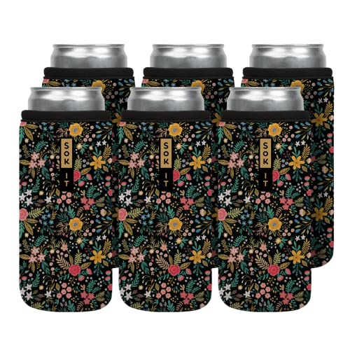 CanSok 6 Pack Sleeve for Beer & Soda Insulated Neoprene Cover