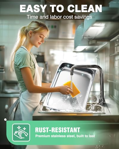 Stainless Steel Steam Table Hotel Pan Set 1 (6 Count)