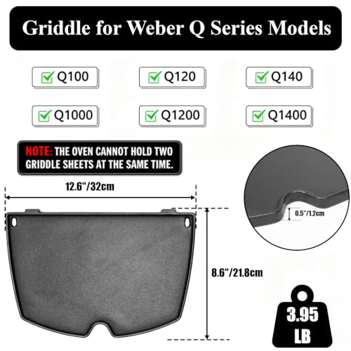 Cast Iron Griddle for Weber Q100