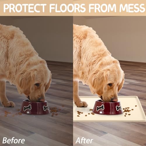 Silicone Cat & Dog Food Mat for Floors Waterproof
