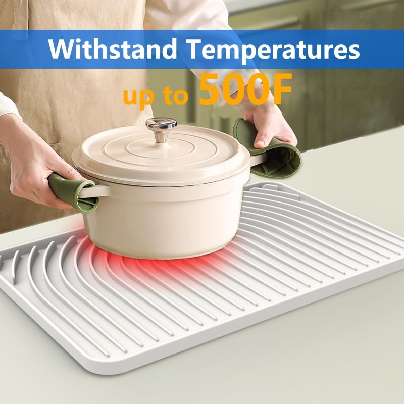 Dish drying mats for kitchen counter