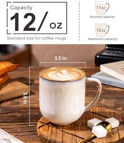12OZ Ceramic Coffee Mugs Set of 6 (6 Count)