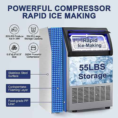 Commercial Ice Maker Machine 200Lbs