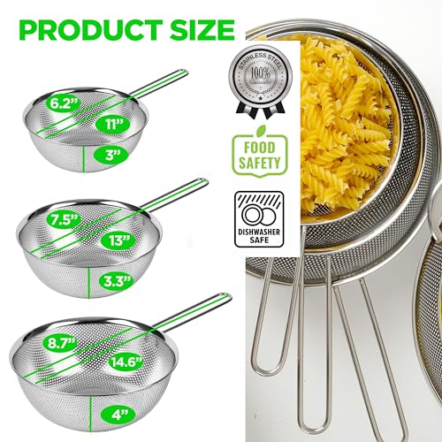 Stainless Steel Colander Set of 3