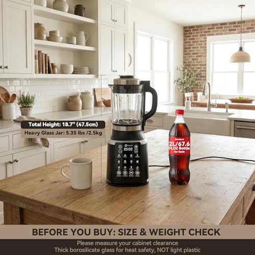 Glass Blenders for Kitchen with Tamper