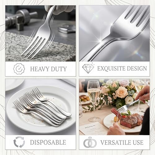 100 Piece Silver Plastic Forks (100 Count)