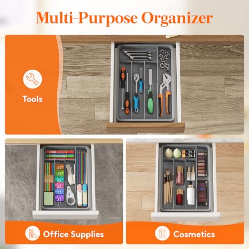 Silverware Drawer Organizer Tray
