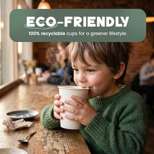 Paper Cups 16 oz 1000 Pack for Coffee & Tea Made in USA (1000 Count)