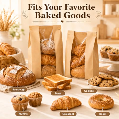 100 Bread Bags for Homemade Bread (100 Count)