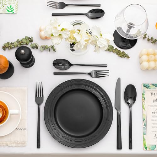 Black Silverware Set for 12 (60 Count)