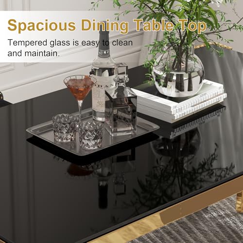 63'' Modern Glass Dining Table for 4