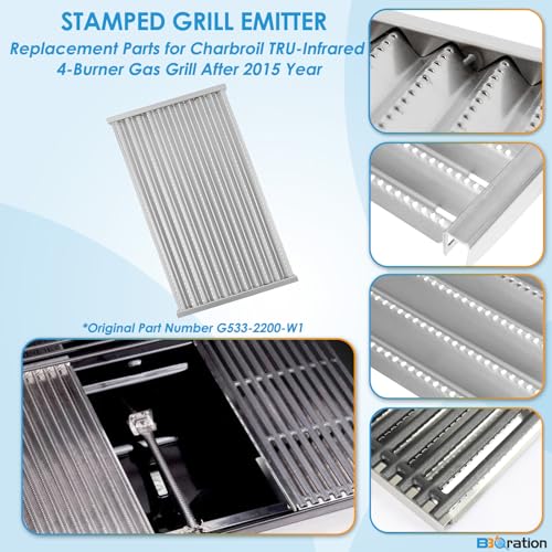 17" Grill Grates and Emitter for Charbroil TRU Infrared 4 (6 Count)