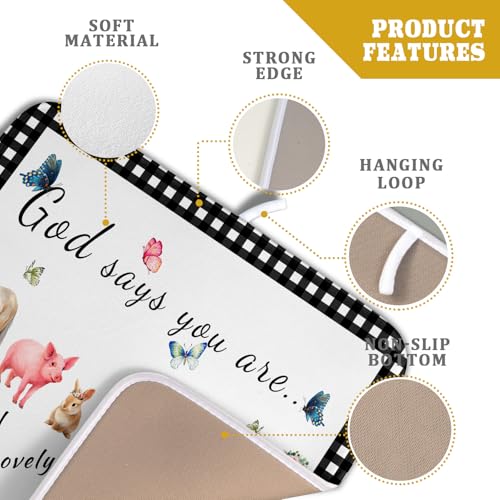 Farmhouse Animals Dish Drying Mat