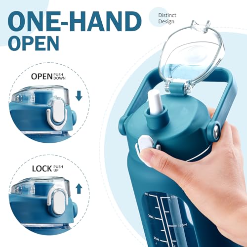 42oz Glass Water Bottles with Straw