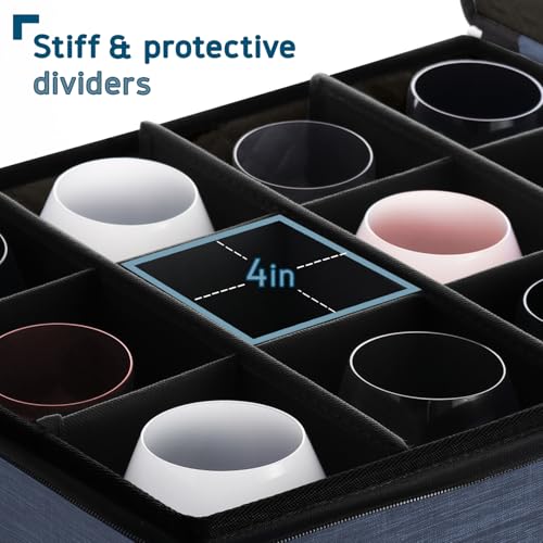 Wine Glass Storage Box with Dividers