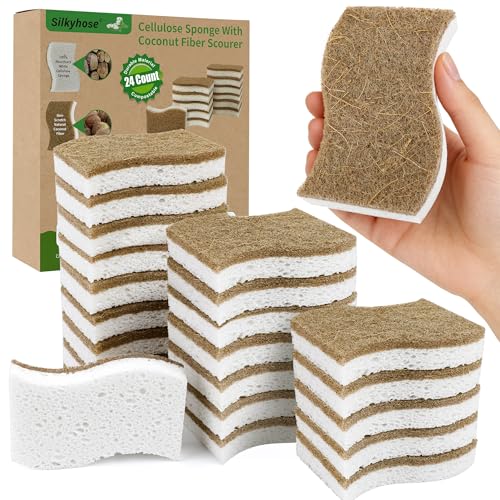 24 Pack Natural Kitchen Sponges (12 Count)