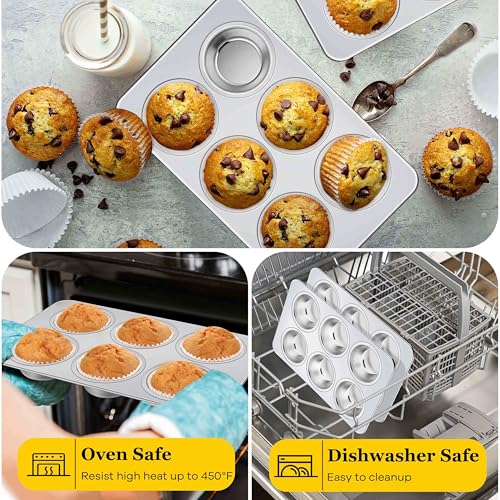 1 Pack Stainless Steel Muffin Pan (2.5 Count)