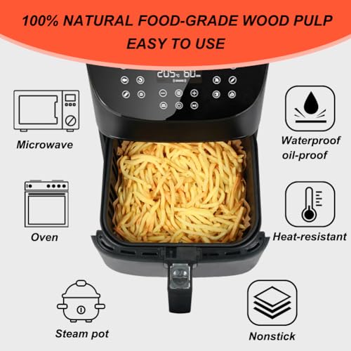 200PCS 9 Inch Disposable Air Fryer Liners for 5 to 8Qt Airfryer