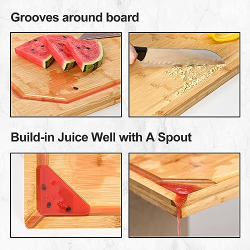 30 x 20 Extra Large Bamboo Cutting Board for Kitchen