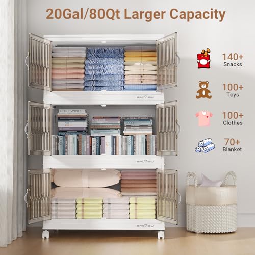 320Qt Stackable Storage Bins with Lid (4 Count)